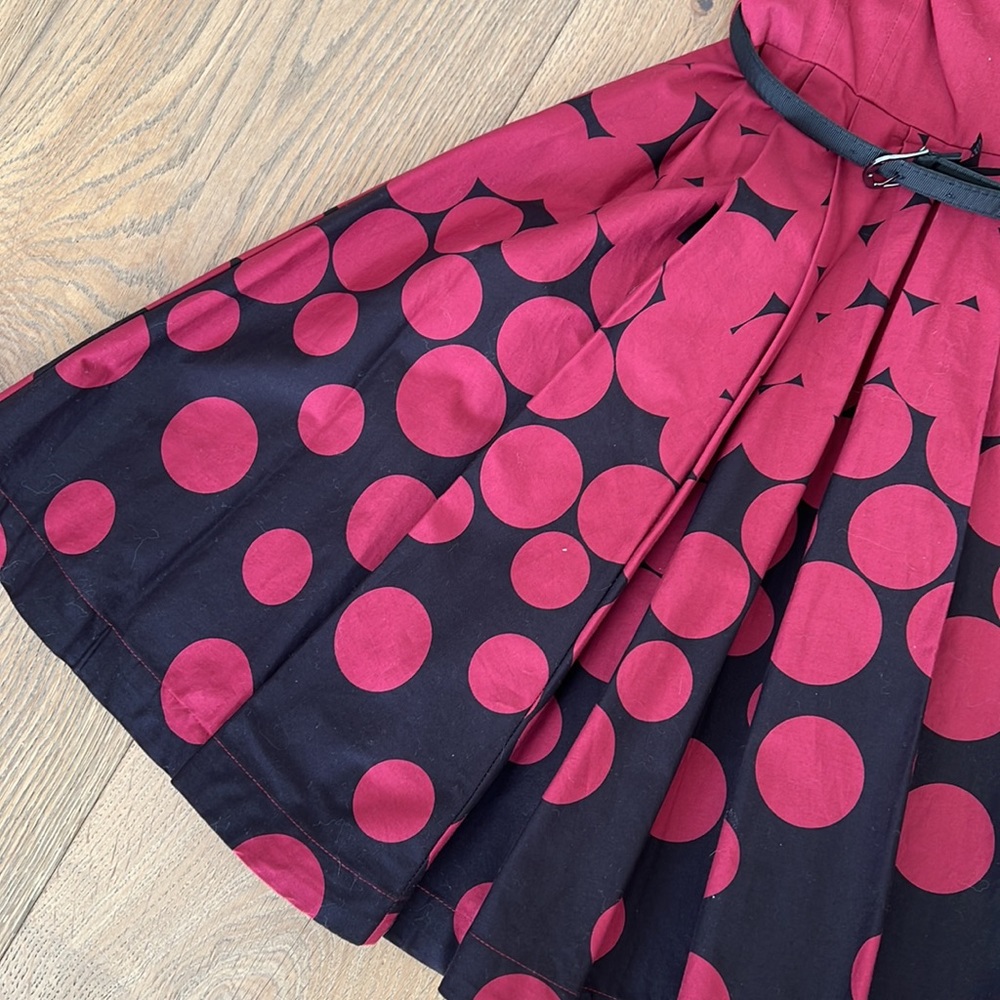 LC Lauren Conrad Red and Black Polka Dot Dress - Picture 2 of 8